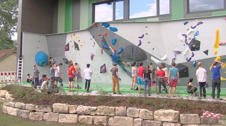 Außenbereich im Boulderzentrum