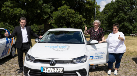 Spenden&uuml;bergabe VRMobil Volksbank Reutlingen an Diakonie Leben