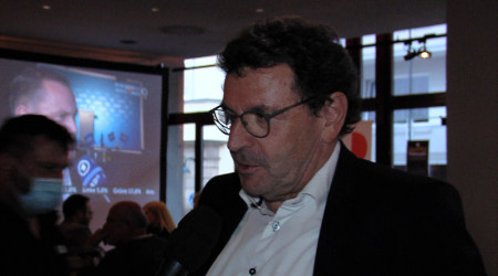 Dr. Ulrich Bausch (SPD) am Wahlabend