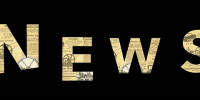 NEWS - Zeitungsbuchstaben auf schwarzem Grund