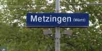 Bahnhofsschild Metzingen