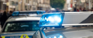 Polizei mit Blaulicht