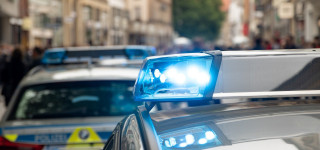 Polizei mit Blaulicht