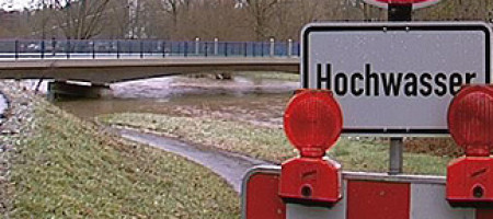 Hochwasser-Schild