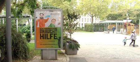 Plakataktion des Vereins Menschenkinder e.V.