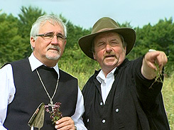 Bischof Gebhard Fürst und Schäfer Gerhard Stotz