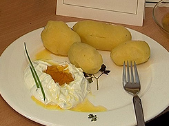 Kartoffeln mit Quark und Leinöl