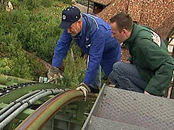 Die Achterbahn wird kontrolliert